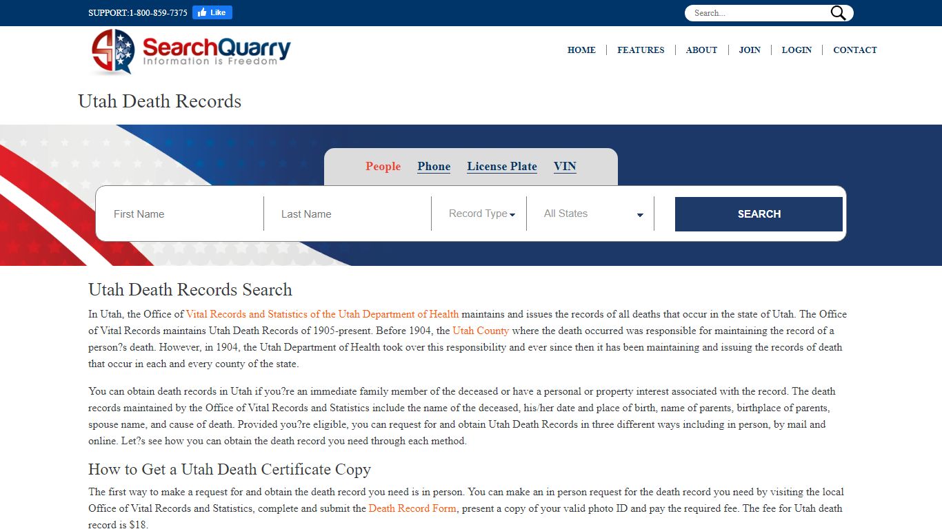 Free Utah Death Records | Enter a Name to View Utah Death ...